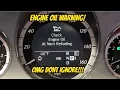 MERCEDES CHECK ENGINE OIL AT NEXT REFUELING WARNING W212 E350 E550 W204