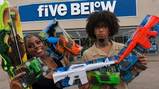 Shopping For a SPLATRBALL Gun At Five Below With Bestfriend