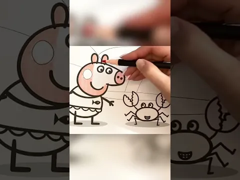 Kids coloring - peppa pig summer fun. Kids videos #kidsvideo