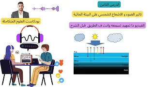 بودكاست علوم متكاملة تاثير الضوء و الاشعاع الشمسي علي البيئة المائية الدرس الثامن اولي ثانوي 