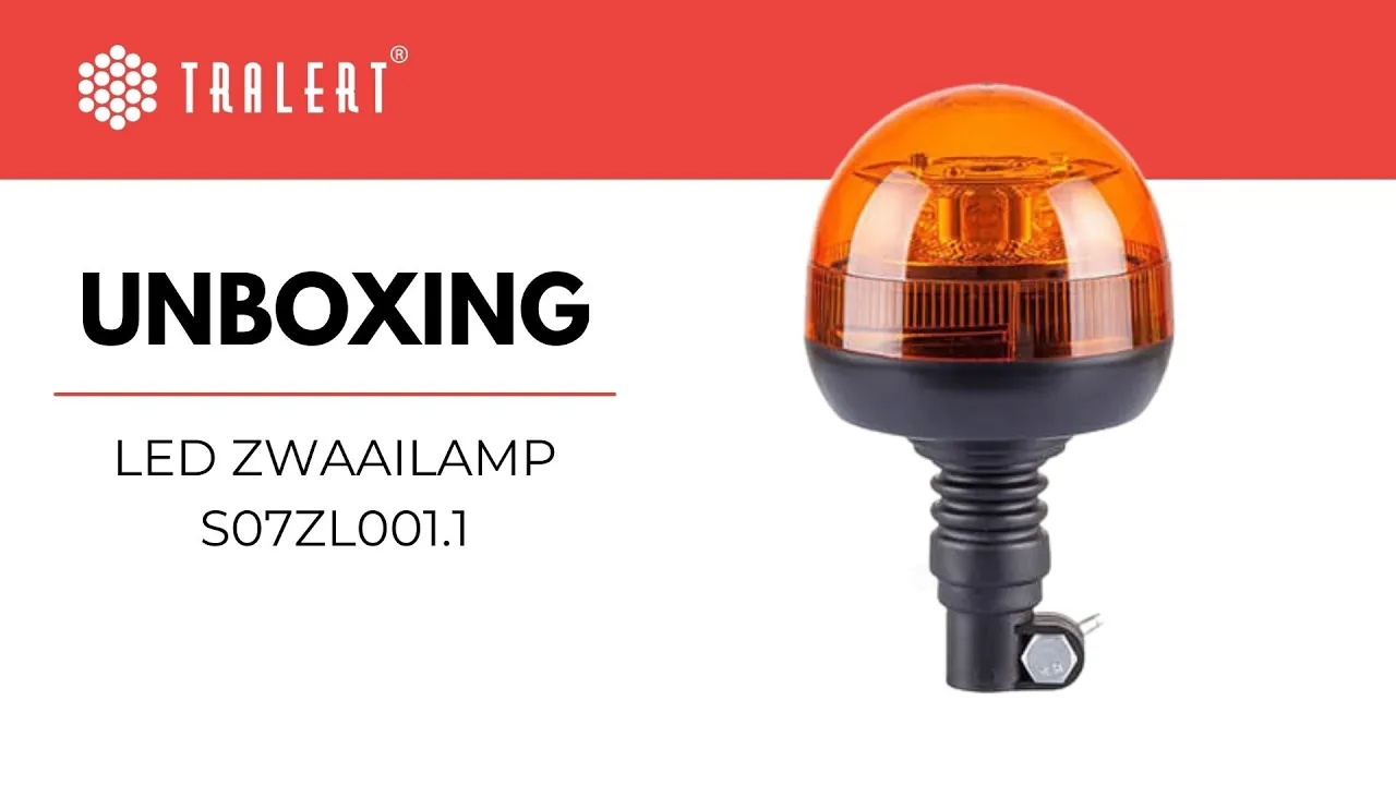 Vidéo : gyrophare LED orange | R65 | avec support de montage Flexi DIN | 12-24v | S07ZL001.1
