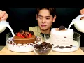 ft Milk With Choco Cake Whipped Cream Cake MuKBang