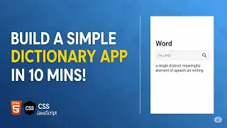 Build a Simple Dictionary App Using HTML CSS JavaScript Step-by-Step Tutorial for Beginners