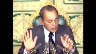 إلى المغاربة اللي كنسمع بيهم وعشت معاهم وكنعرفهم   أقوى خطاب حماسي للملك الحسن الثاني يمكن أن تسمعه دندنها