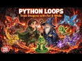 Python Loops For Loops While Loops Range Explained - Pythoria Quest 5