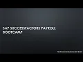 SAP Payroll Bootcamp - Part 3