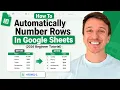 How To Automatically Number Rows In Google Sheets 2026 Beginner Tutorial