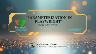 Parameterization Concept in Playwright Data-Driven Testing JSON CSV Excel - Part