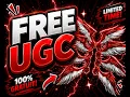 free ugc claim Red Angel Wings kick point channl claim in flex you code