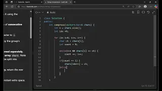String Compression LeetCode qn 443 C Solution Optimized Approach with Explanation