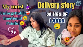 🤱🏻My Delivery Story❤️🩹C-section or Normal⁉️Raw unfiltered🥹38 hrs of labor🤰🏻#deliveryvlog #pregnancy