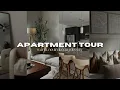 APARTMENT TOUR fully furnished 2 bedroom charlotte apartment warm neutral cozy decor