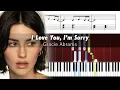 Lagu Gracie Abrams - I Love You, I'm Sorry - Piano Tutorial with Sheet Music