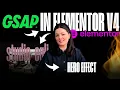 GSAP HERO EFFECT ON LOAD BUILT WITH ELEMENTOR V4