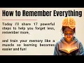 Download Lagu How to Remember Everything🔥|| 17 Proven Steps to Train Your Memory \u0026 Learn Faster || Graded Reader✅