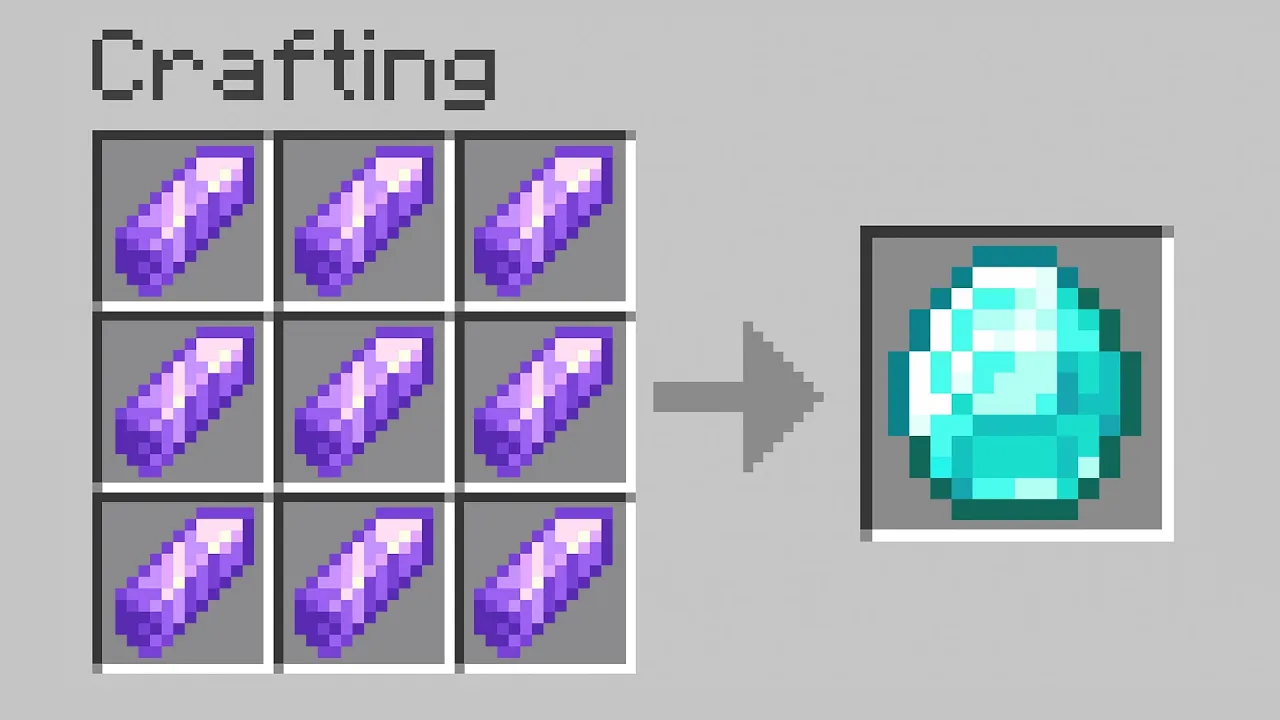 Minecraft but Amethyst = Diamonds...