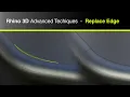 Rhinoceros 3D Advanced Surface Techniques - Replace surface Edge
