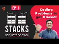 Stack Coding Interview Questions Data Structures Learning Series Ep-1