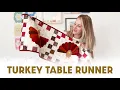 Turkey Table Runner Tutorial - Learn to sew a modern dresden plate in a turkey shape