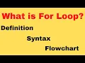 For Loop Definition syntax flowchart simanstudies