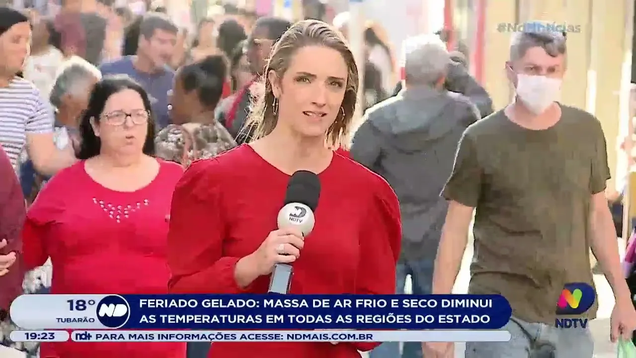 Massa de ar frio e seco causa queda nas temperaturas do estado