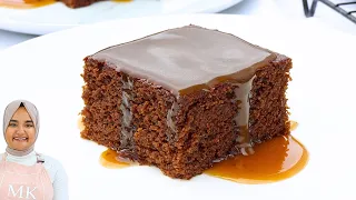 The SOFTEST spiced cake ever! Moist MOLASSES CAKE with butterscotch sauce