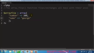 PHP array flip Function