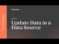 How to Update Data in a Thunkable Data Source