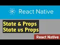 State and Props State vs Props React Native Tutorial in Hindi