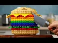 The ULTIMATE Cheeseburger Rainbow Recipe from Frozen at Home LEGO Cooking Challenge IRL ASMR