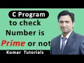 C Program to check Prime number in Hindi Kumar Tutorials