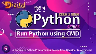 5 - How to Run Python Program using Command Prompt or PowerShell in Windows Python Tutorial in Hindi