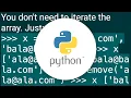 How to remove specific element from an array using python