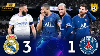 بنزيما يفعل المستحيل ويطرد باريس بميسي ونيمار وامبابي باريس 1 3 ريال مدريد 4K 