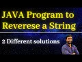 How to reverse a String in JAVA Java Interview questions and answers