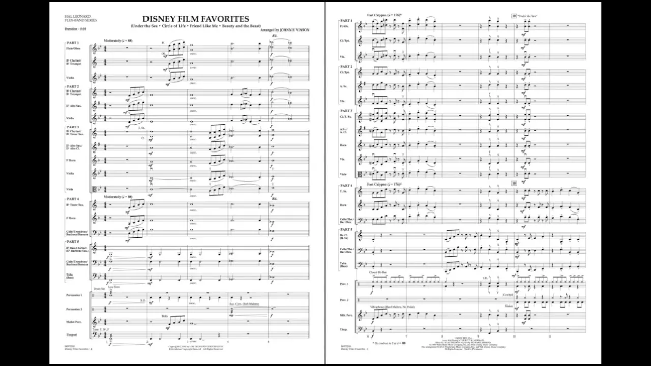 Disney Film Favorites arranged by Johnnie Vinson Disney Film Favorites arranged by Johnnie Vinson