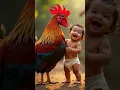 Lagu bayi dengan ayam besar tertawa #baby #cute #funny #funnybaby #cutebaby #funnyvideos #ai #videolucu