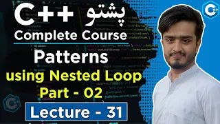Hollow Patterns in C Using Nested Loops Star Patterns Pashto C Pashto Course Lecture 31