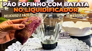 Só misturei BATATA no liquidificador e fiz o Pão mais fofinho do mundo!sem sovar#daterra 