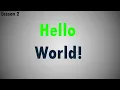 Hello World Our first program with Python Lesson 2