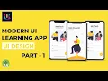 Modern Learning App UI Design in Android Studio Part-1 UiUX Tutorial
