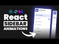 Build Beautiful Animated Sidebars with React and Framer Motion