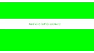 simple example for hasClass method on jQuery