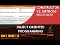 Difference between Java Constructors and Java Methods URDU Explanation