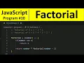 JavaScript Program 10 - Find Factorial of Number in JavaScript