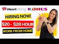 iHeartMedia Kohls More Remote Work From Home Jobs 20 - 28 Hour Hiring NOW USA Only