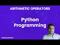 Python programming Chapter 2 Arithmetic Operators
