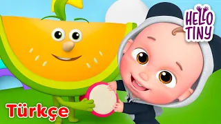 Karpuz Adam Şip Şap Şop 🍉 | Bebekler için şarkılar | Hello Tiny Türkçe