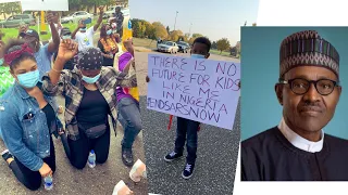 buhari beg nigeria as america artists protest endsars naira marley runtown u0026 falz