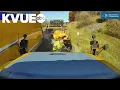 Road worker nearly hit by Penske truck in New York